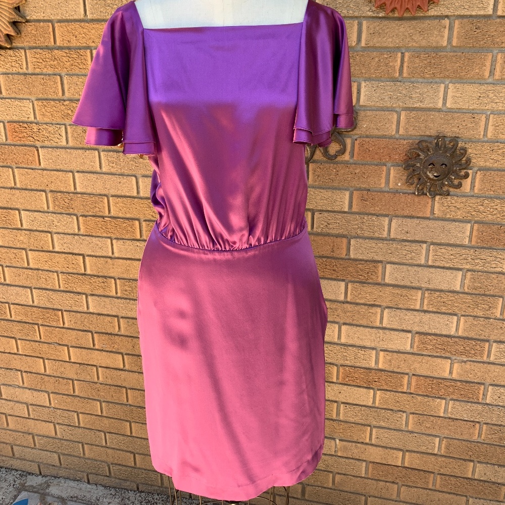 Banana Republic 100% Silk Dress in Fuchia